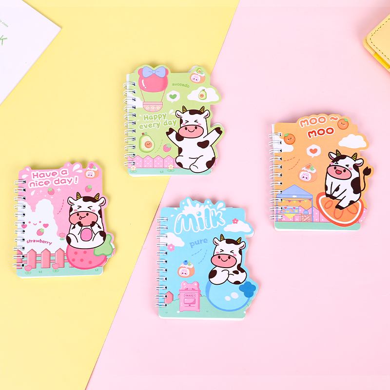 weibo Weibo Creative Cartoon Coil Notebook, Student Little Cow Portable Notebook, Cute and girlish Notebook