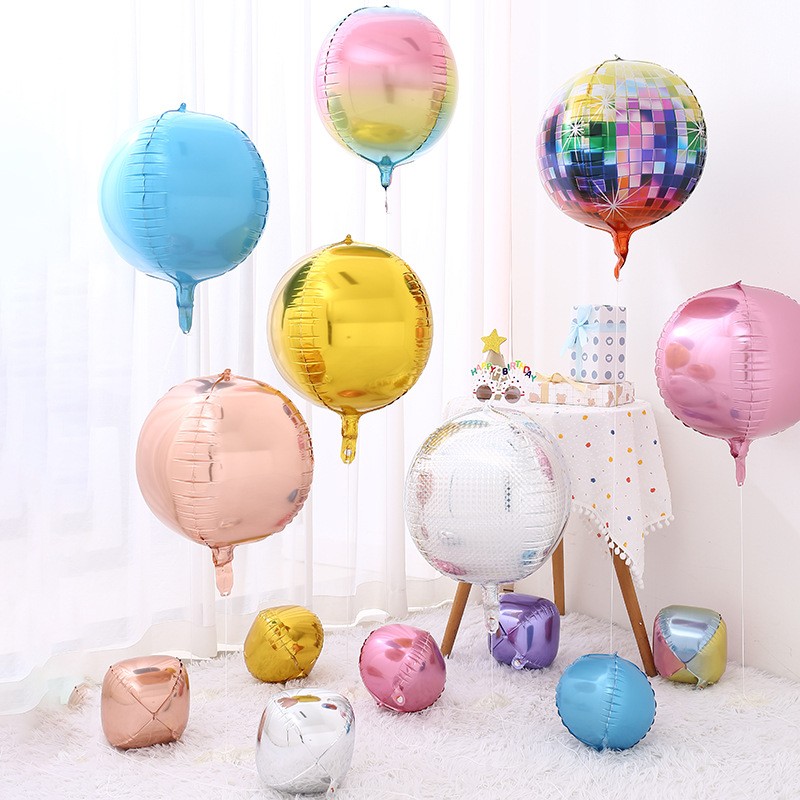 10寸18寸22寸4D球印花球生日派对装饰铝膜气球宴会背景装饰气球详情图3