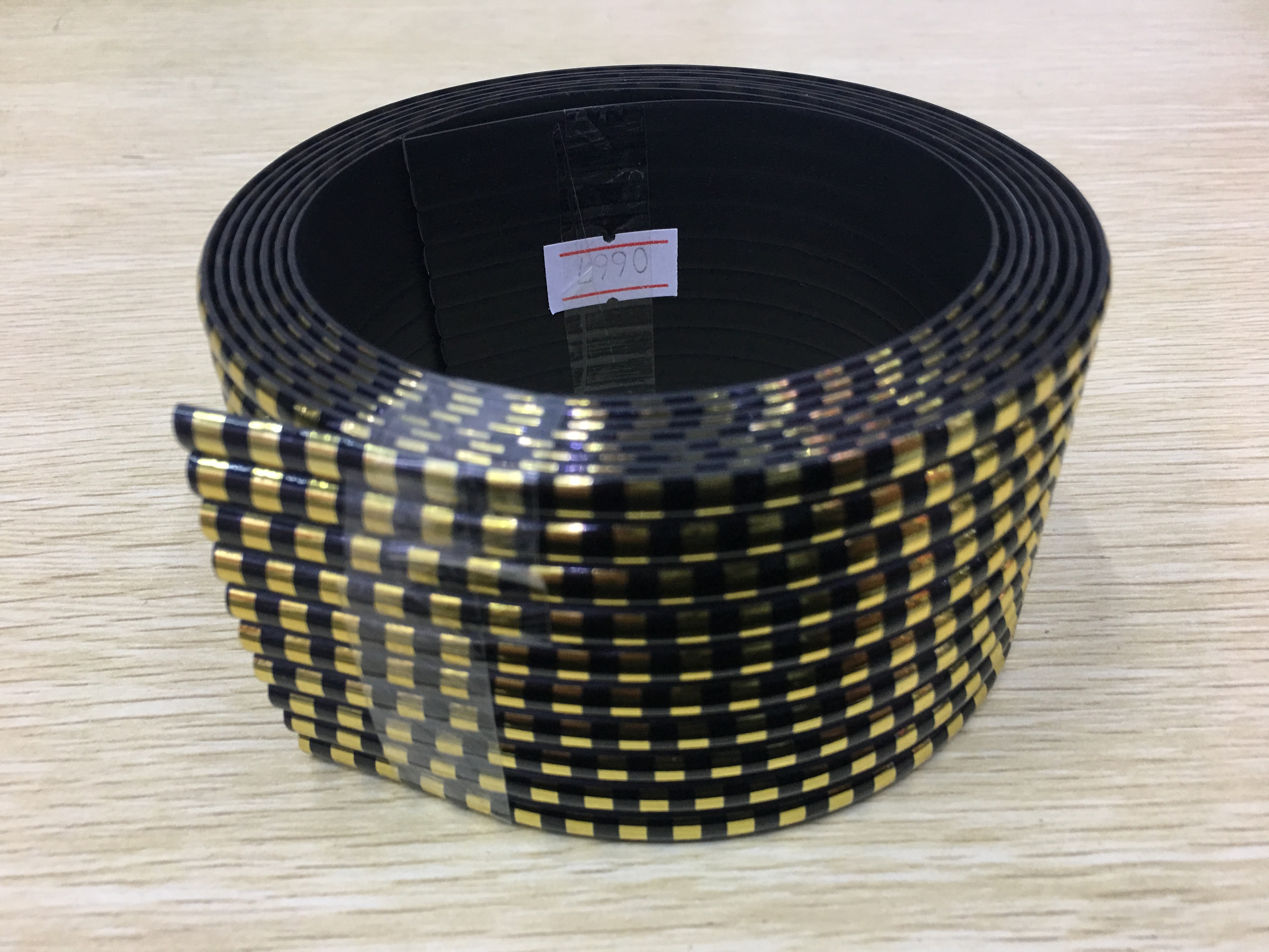 厂家直销 pvc腰带条 时尚耐用外贴多条腰带条 新款精品塑料腰带条#鞋面pvc外贴条