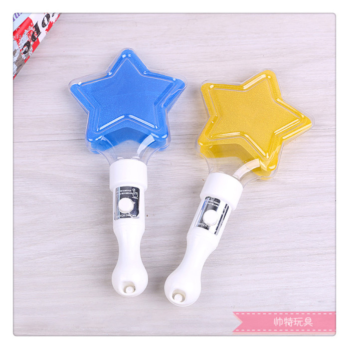 Exquisite short hollow five-pointed star handheld flash stick Specification image
