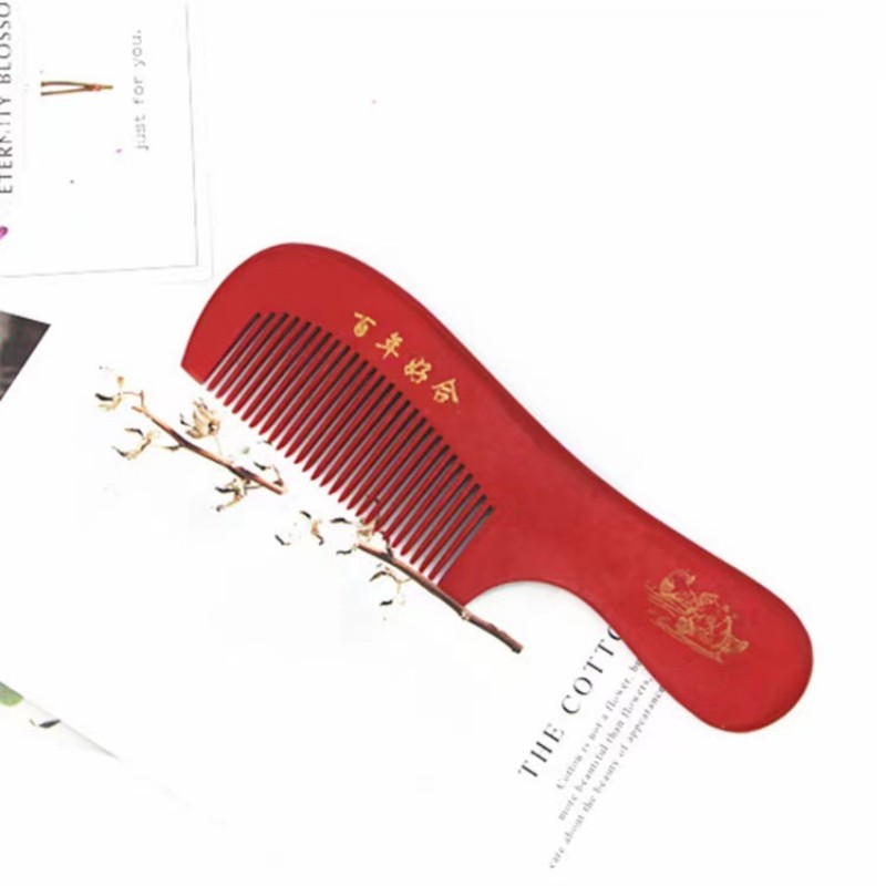 Factory direct sales of thickened combs made of red peach wood Specification image