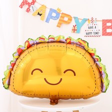 新款食物系列主题塔可TACO铝膜气球 墨西哥薄饼节日派对用品装饰
