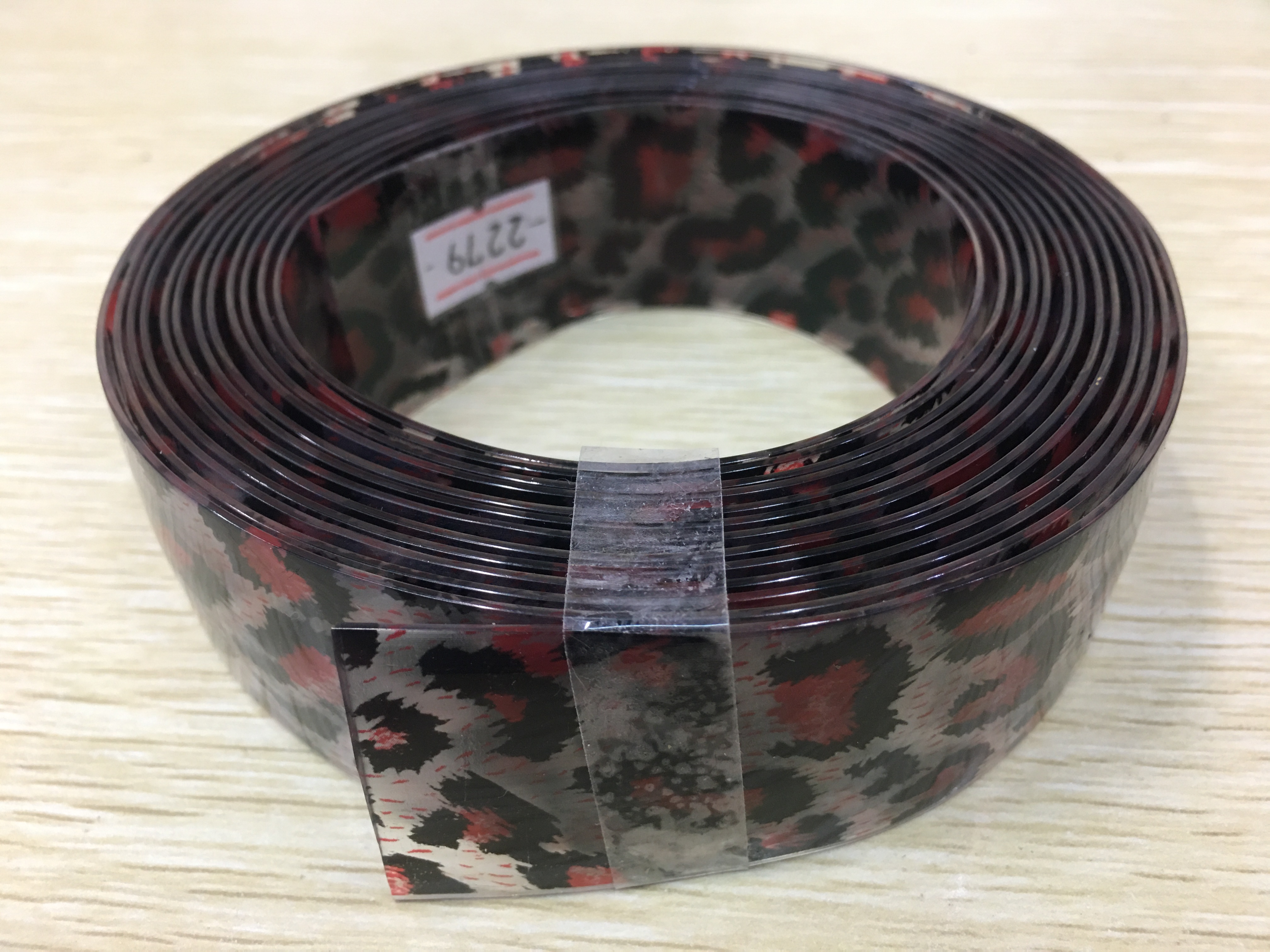 环保PVC转印腰带条 时尚潮流PVC转印皮带条专业生产厂家#烫钻PVC条