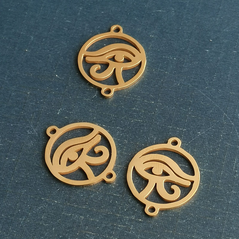 欧美跨境亚马逊爆款钛钢眼睛手链吊坠恶魔之眼diy饰品配件详情图4