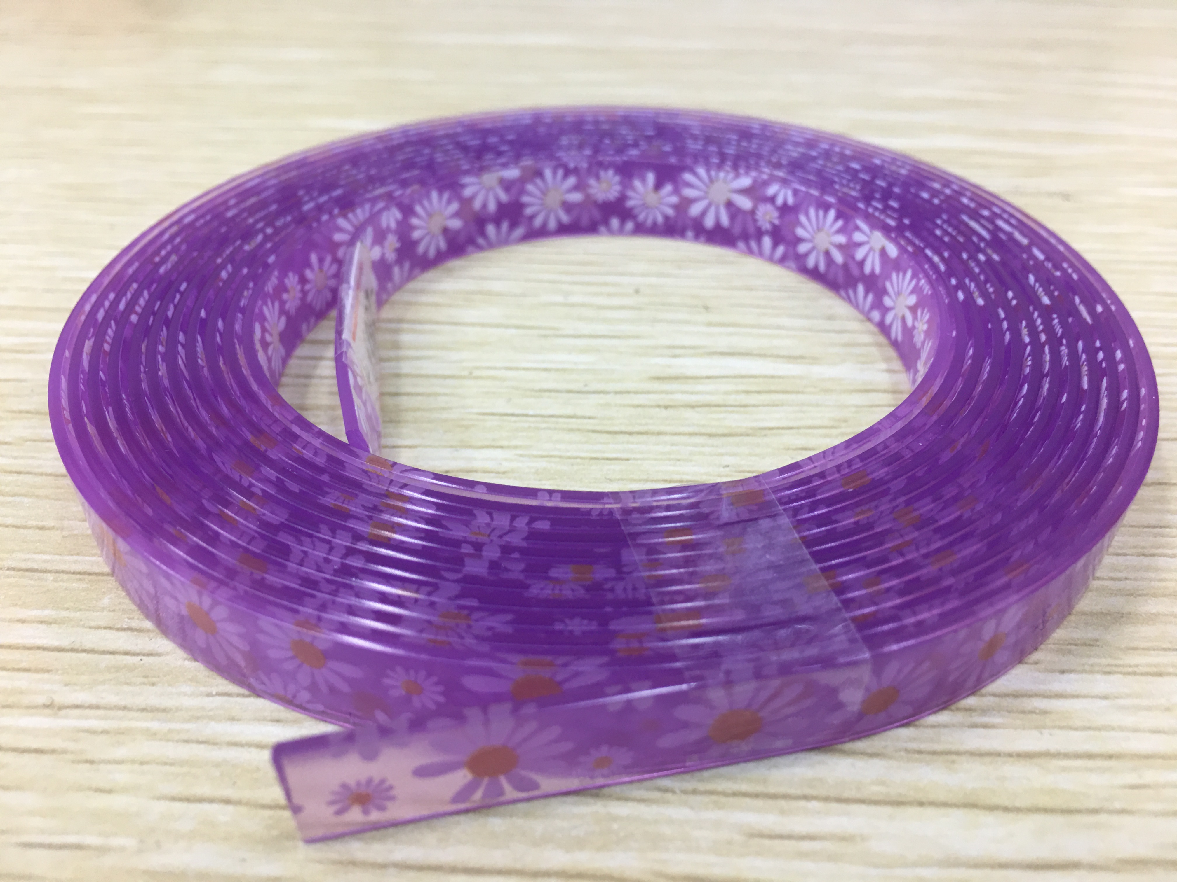 环保超透明PVC转印小雏菊 手机吊带#PVC鞋材厂