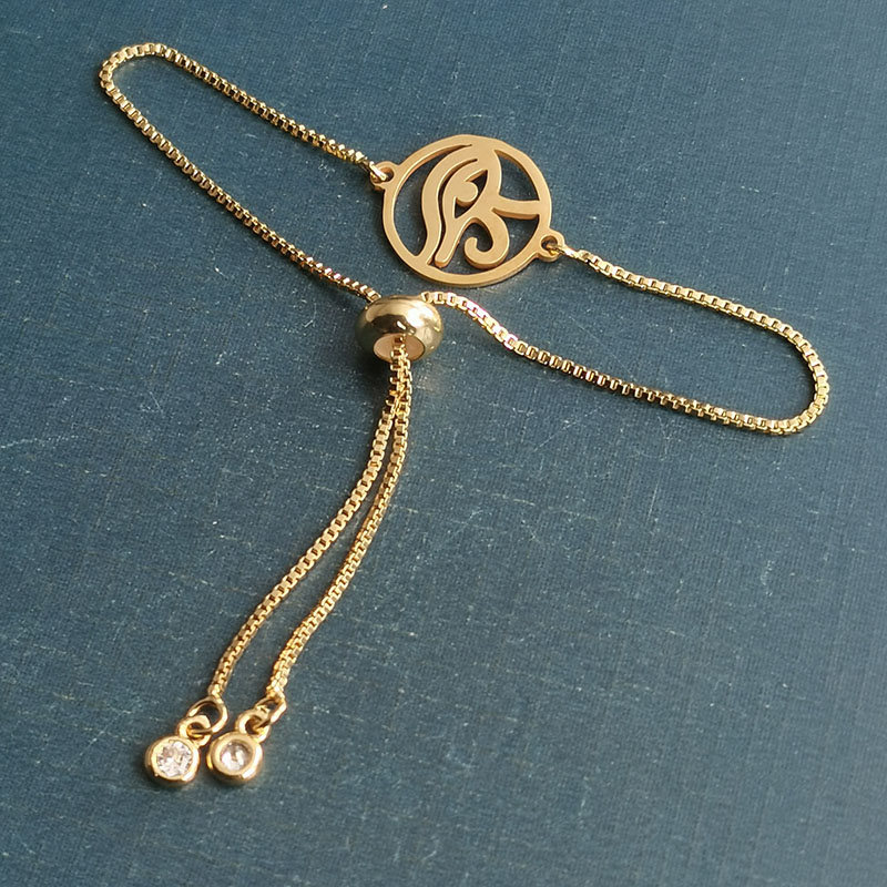 欧美跨境亚马逊爆款钛钢眼睛手链吊坠恶魔之眼diy饰品配件详情图5