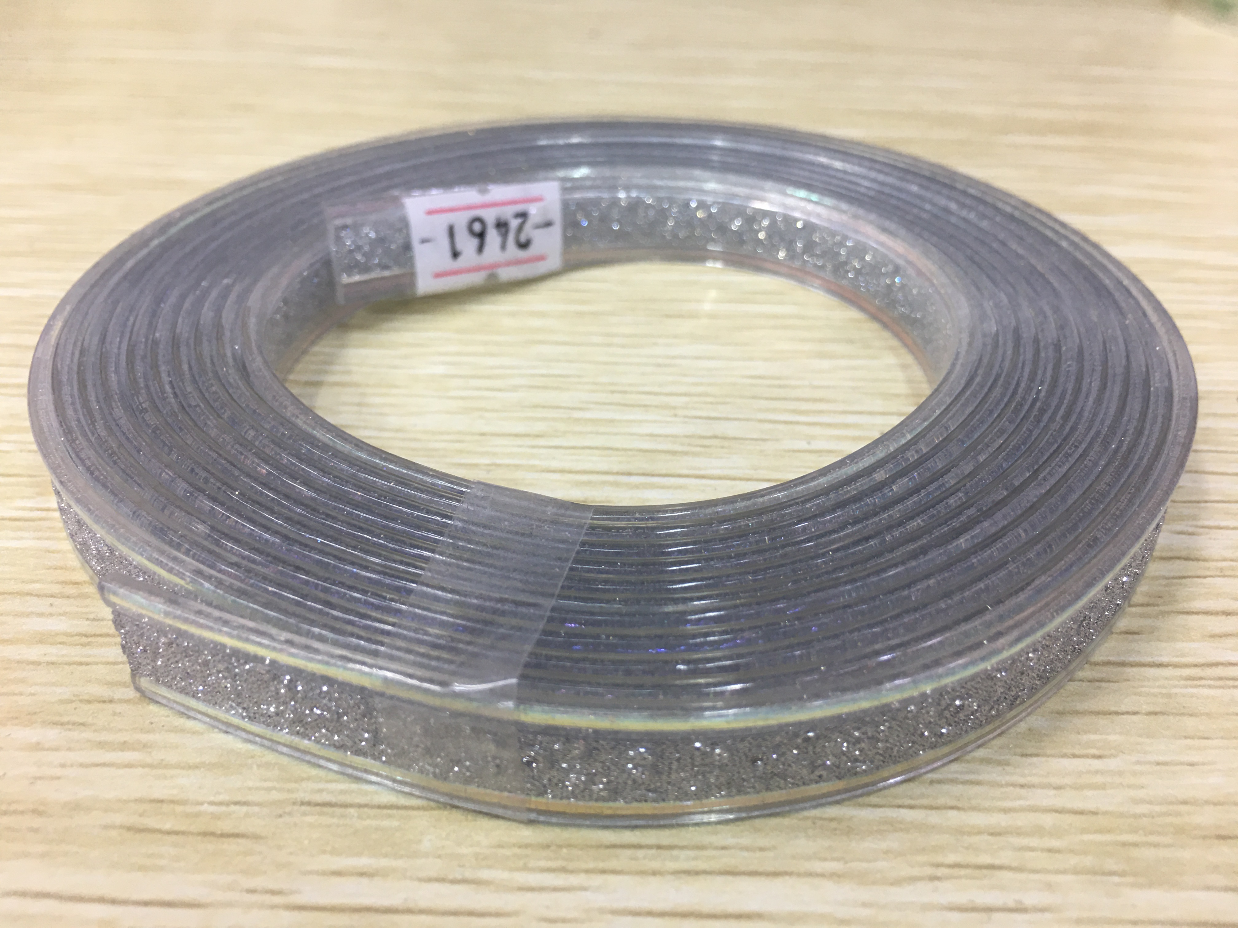 台达塑胶专业生产各种环保时尚PVC中插幻彩外贴格利特亮晶晶鞋面#哑光PVC条