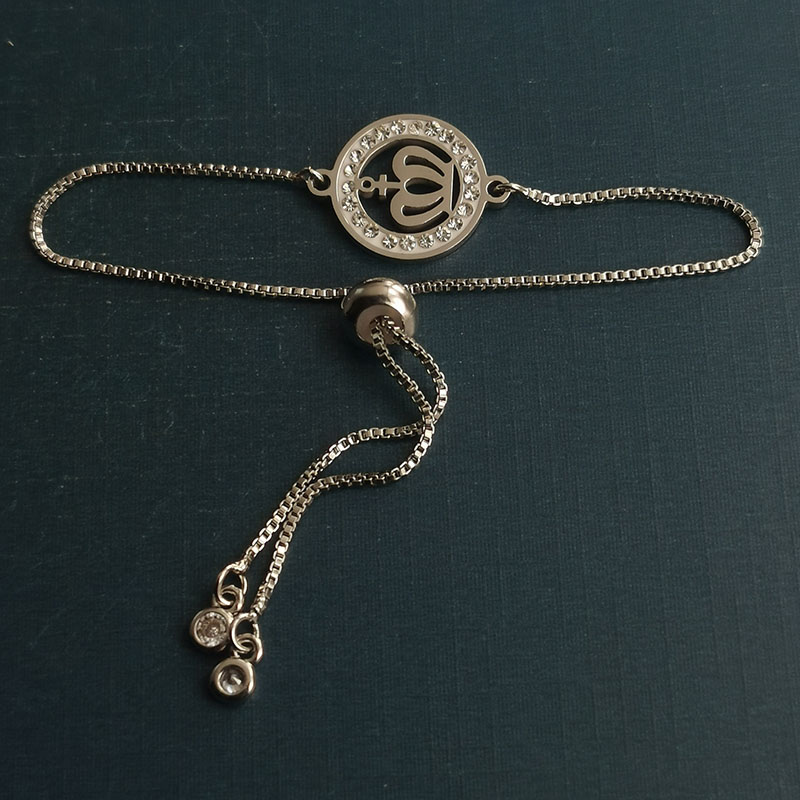 厂家批发微镶配件皇冠吊坠diy手链手串锆石饰品配件配饰详情图3