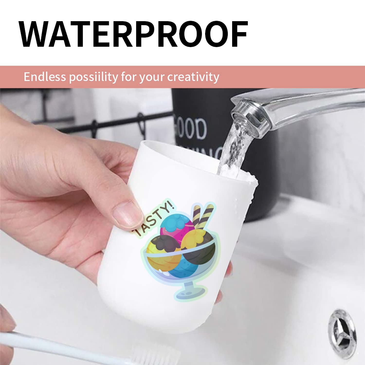 Inkjet laser printing paper that is tear-resistant, waterproof and oil-proof, 50 sheets of A4 laser stickers, vinyl stickers, self-adhesive labels, laser printing paper Application Scenario