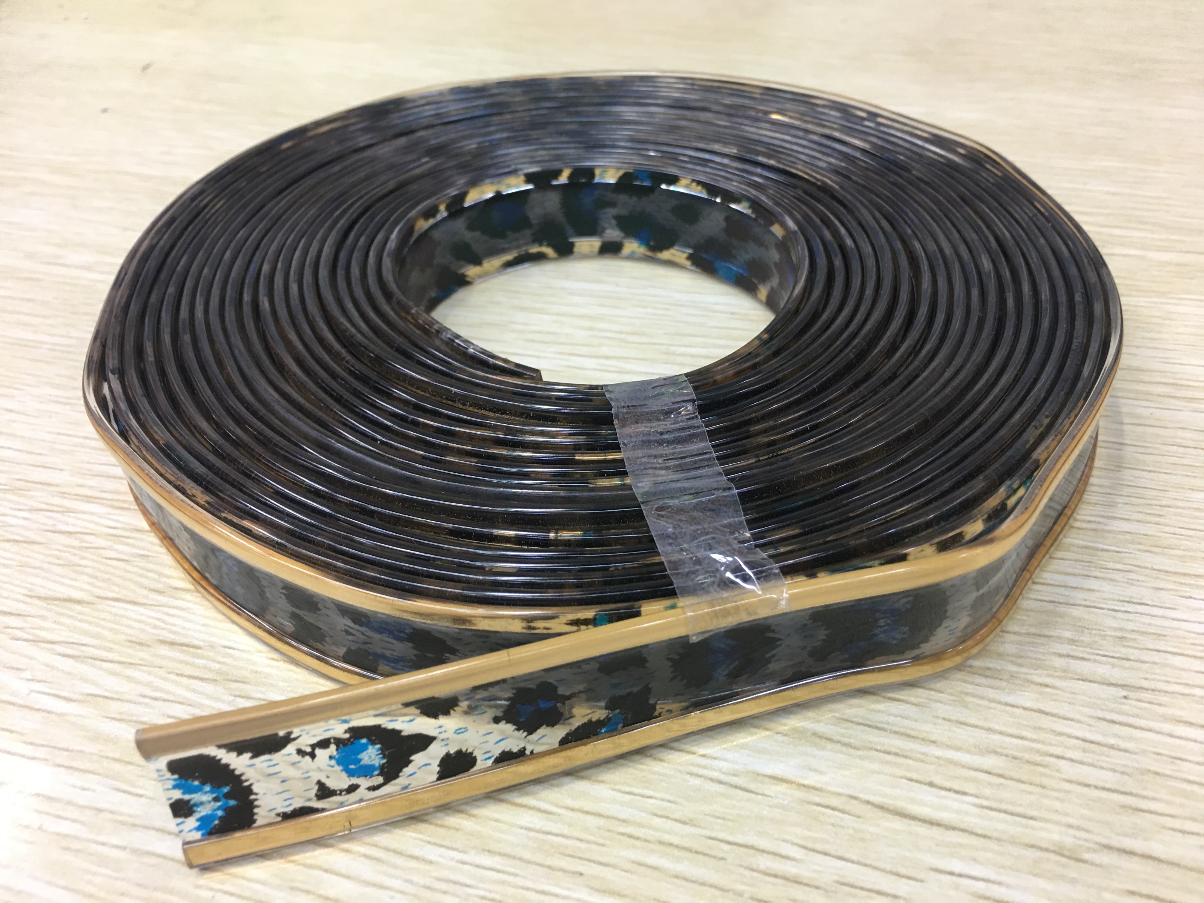 台达塑胶厂价直销20mm各种规格超透明PVC中插幻彩#烫钻PVC条