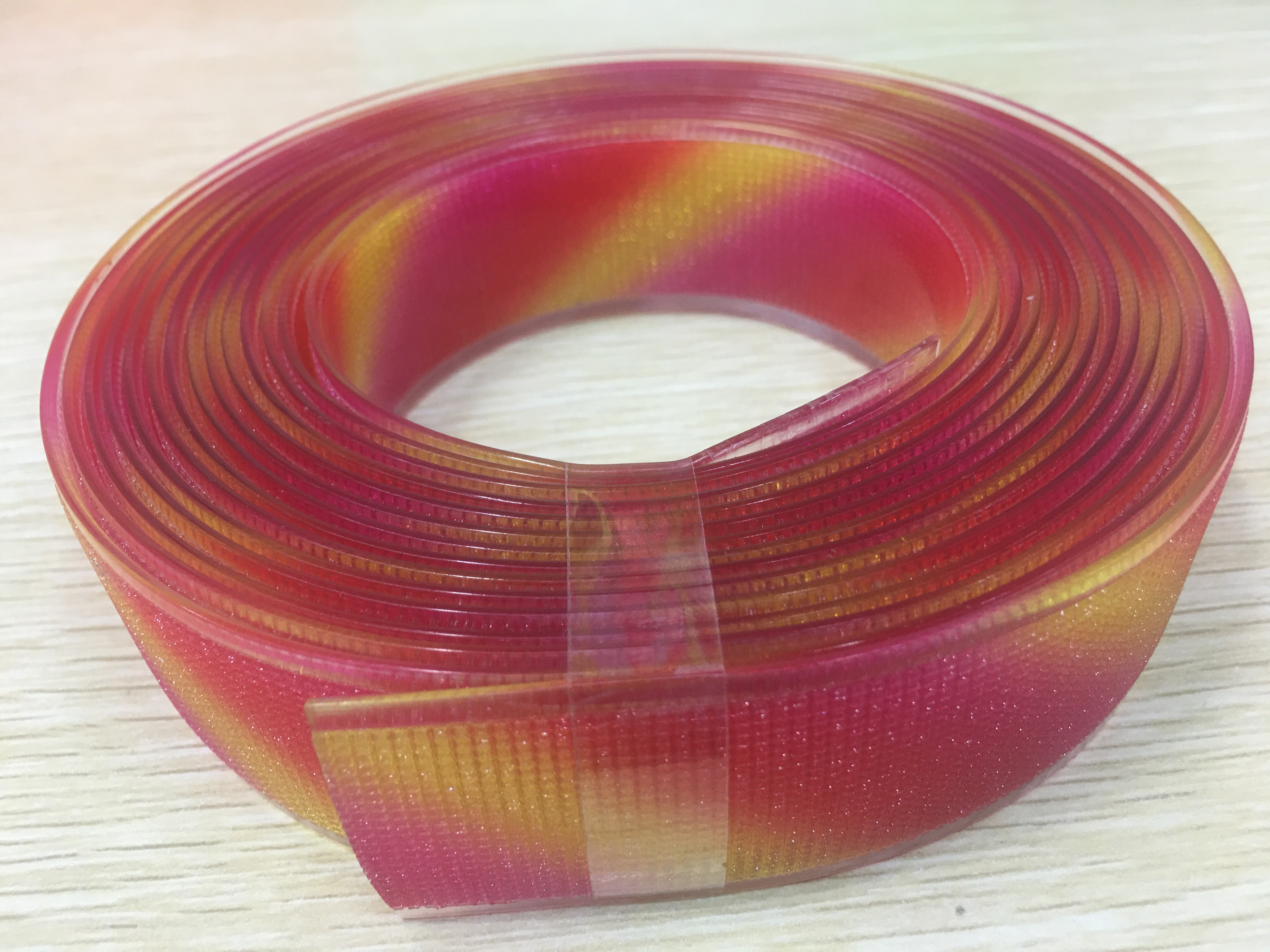 2021台达研发新款高档PVC鞋面材料，PVC外贴格力特鞋面抽条#女款鞋面装饰