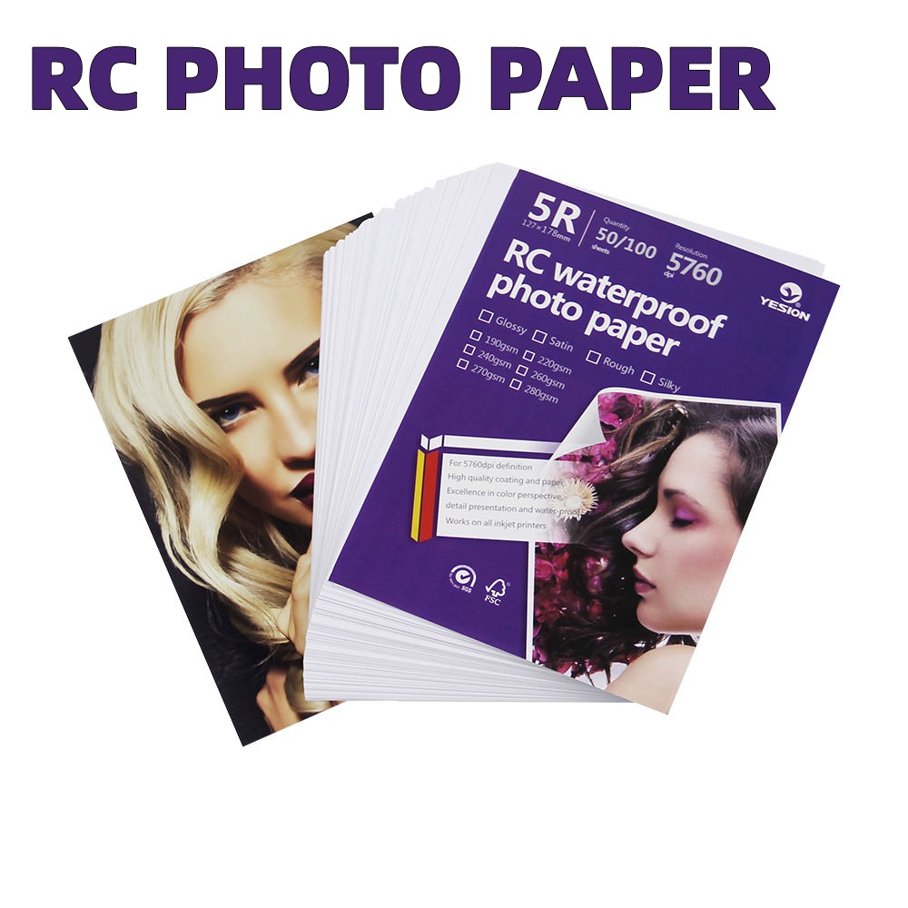260gRC high-gloss photo paper, 5R high-gloss matte frosted silk photo paper, RC photo paper, 7-inch RC photo paper, 100 sheets of rc photo paper