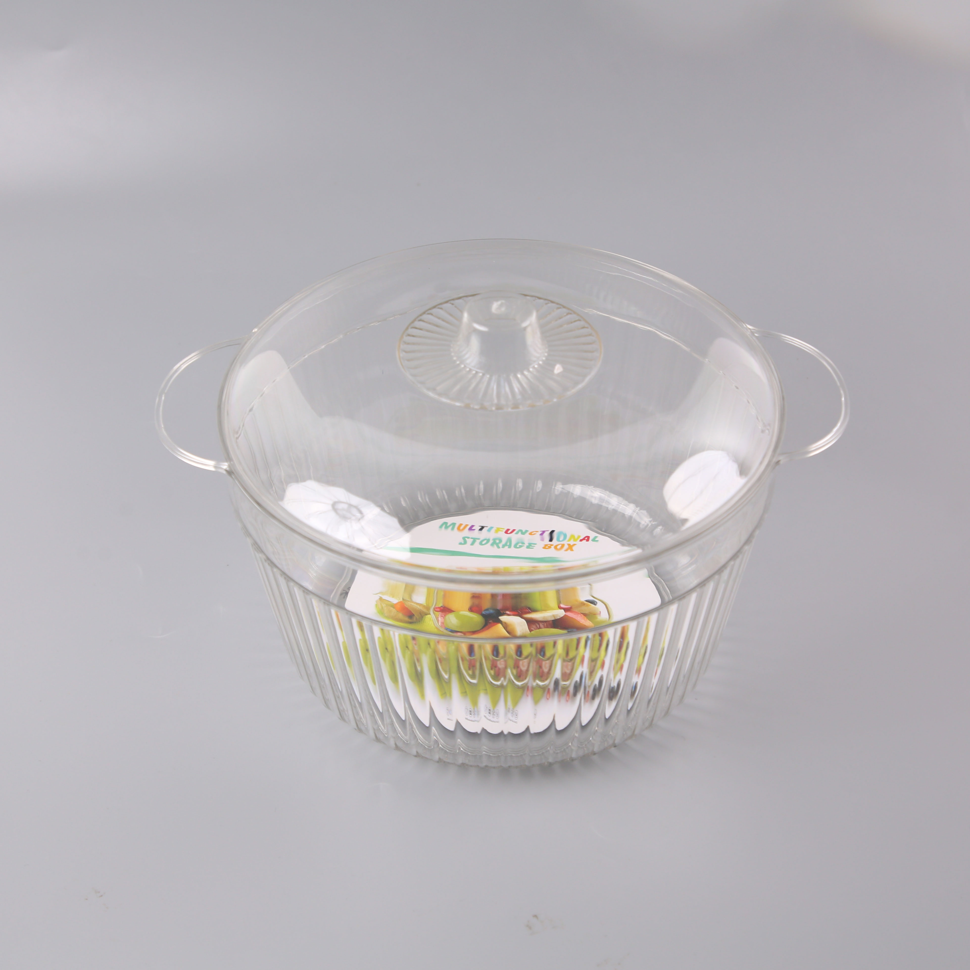 果盘塑料轻奢PET水果盘家用零食盘收纳盒透明耐摔水1晶盘现货代发详情4