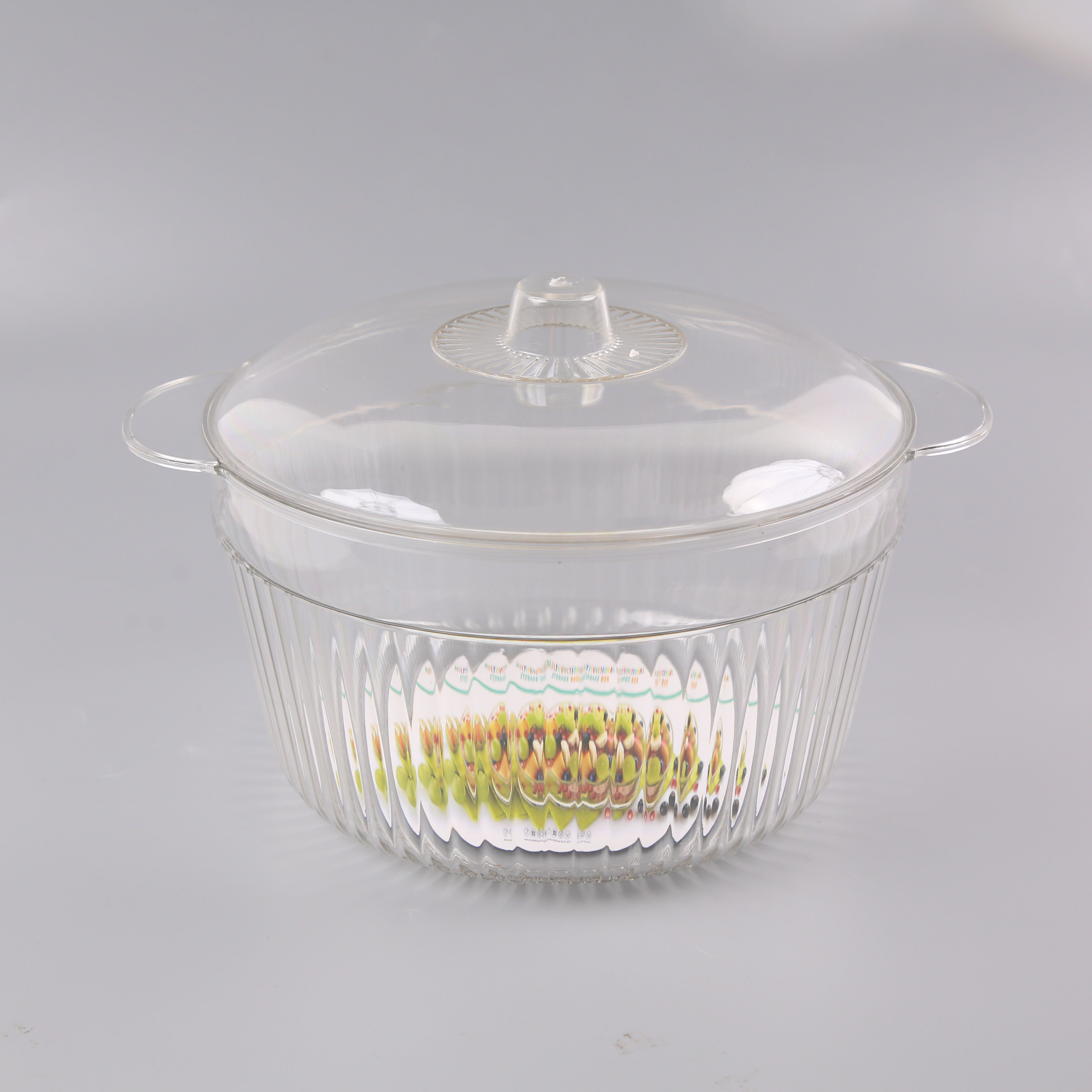 果盘塑料轻奢PET水果盘家用零食盘收纳盒透明耐摔水1晶盘现货代发详情5