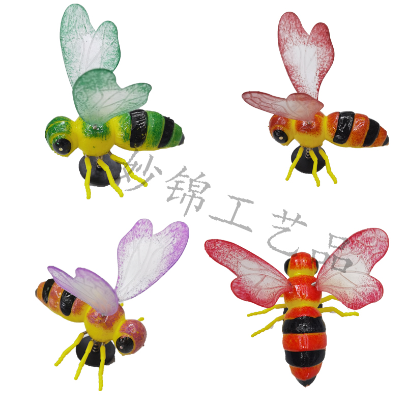3D立体彩色塑料 4寸新款蜜蜂冰箱贴创意家居背景装饰工艺品装饰品