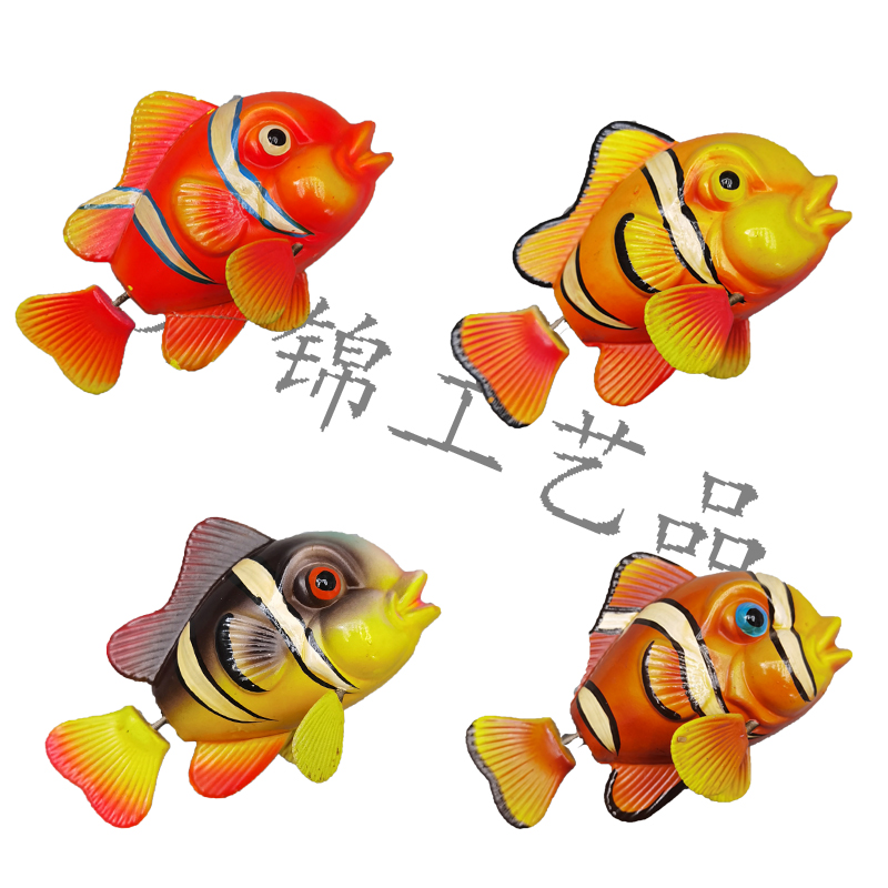 3D立体彩色塑料 4寸小丑鱼冰箱贴创意家居背景装饰工艺品装饰品