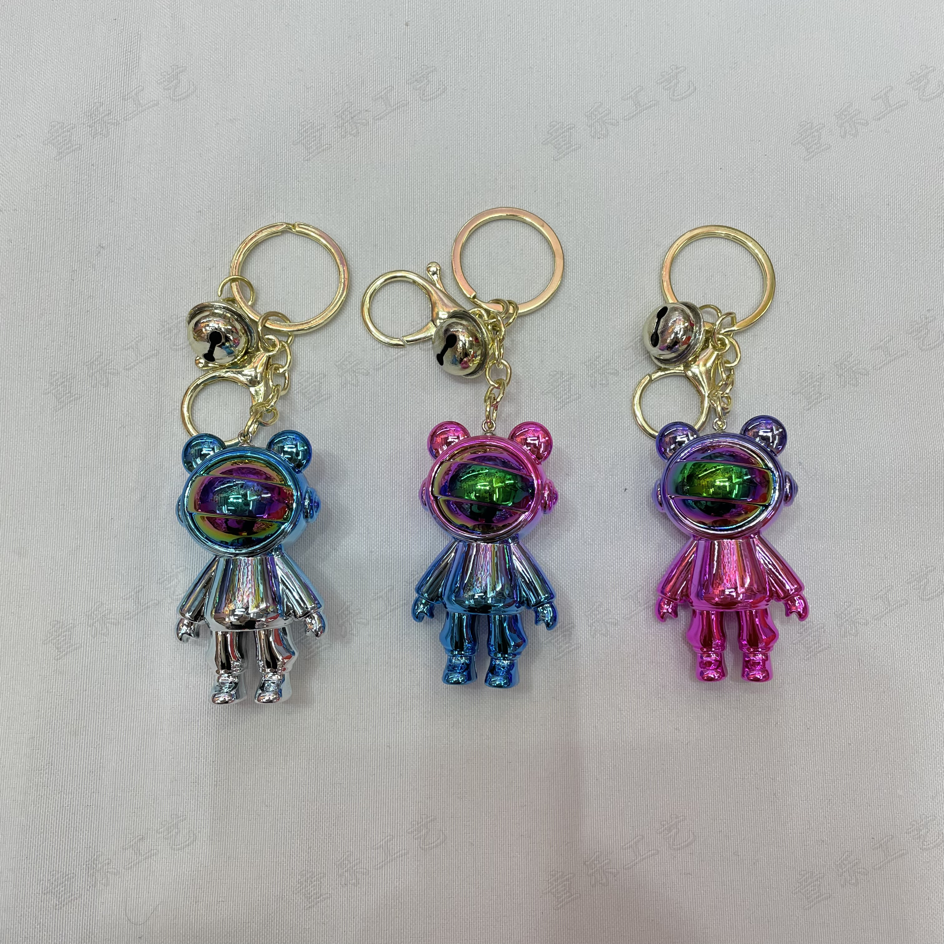 Creative internet-famous astronaut electroplated keychain cartoon astronaut key accessory three-dimensional figurine pendant Item Picture