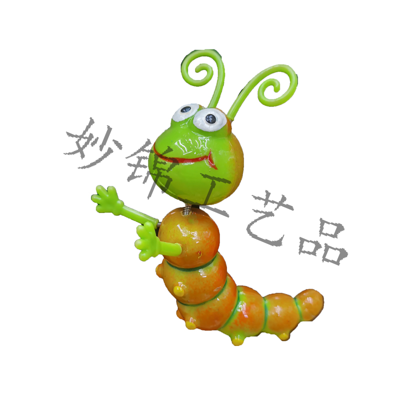 3D stereoscopic color plastic 4-inch new caterpillar fridge magnet creative home background decoration handicraft decoration Item Picture