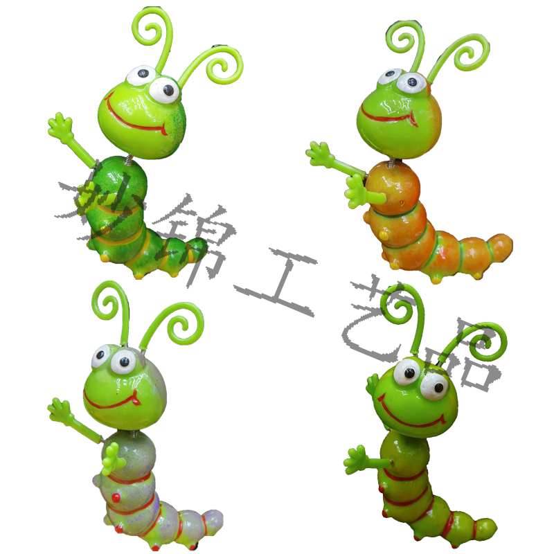 3D stereoscopic color plastic 4-inch new caterpillar fridge magnet creative home background decoration handicraft decoration