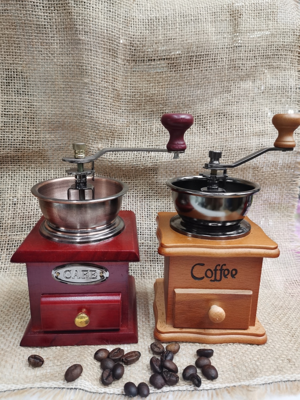 New wooden hand-held coffee magic bean grinder Specification image