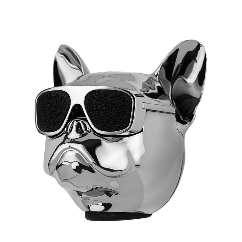 Creative French Bulldog Bluetooth Speaker, touch dog head, wireless Bluetooth speaker, subwoofer, outdoor portable, HIFI connection details Picture