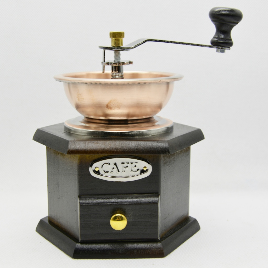 New wooden hand-held coffee magic bean grinder