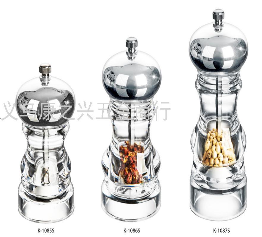 Direct sales from the manufacturer of gold and silver acrylic pepper grinders details Picture