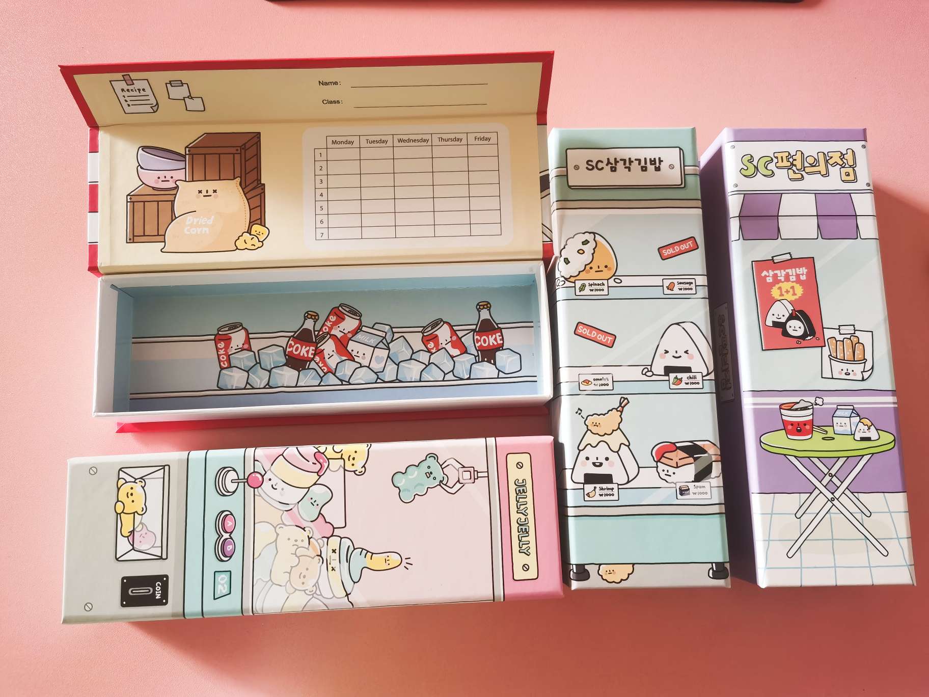 四色混装  学生学习用品 文具盒 创意笔盒