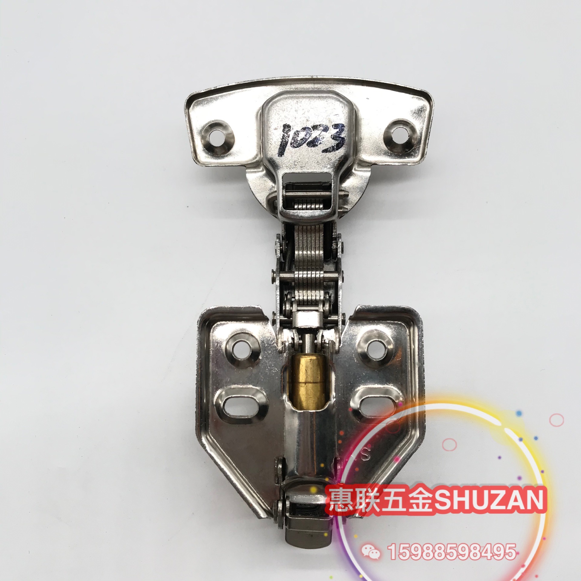Shuzan hydraulic hinges, stainless steel door hinges, 3 hydraulic buffer damping hinges, cabinet and coffee table cabinet hinges, hardware accessories Specification image