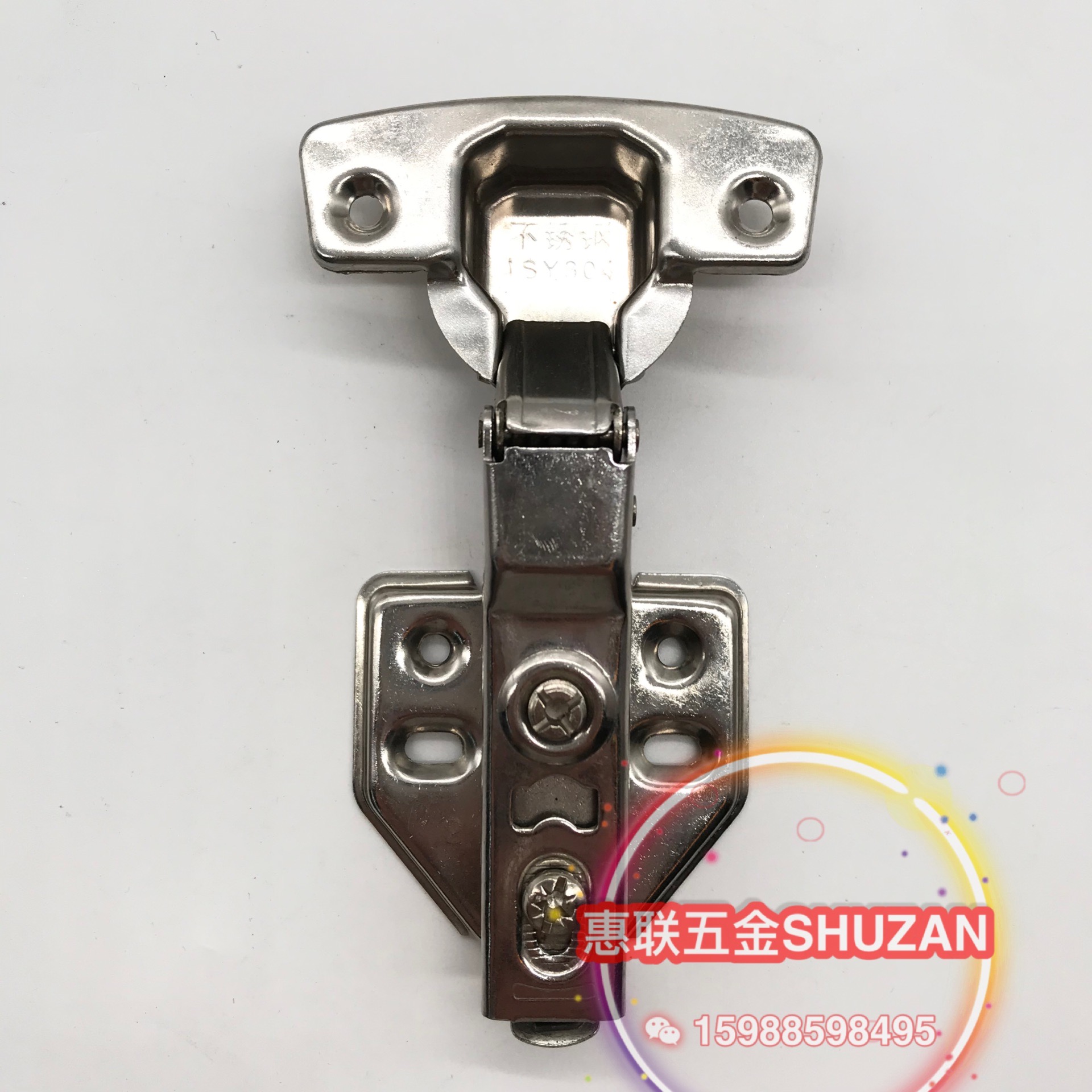 Shuzan hydraulic hinges, stainless steel door hinges, 3 hydraulic buffer damping hinges, cabinet and coffee table cabinet hinges, hardware accessories