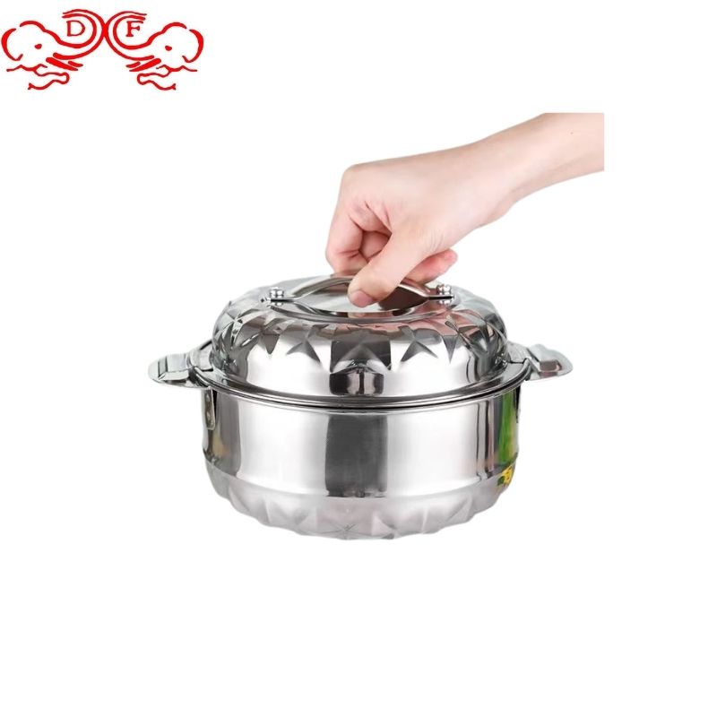 DF99096 Stainless steel insulated lunch box, vacuum insulated pot, large capacity bento box, food delivery bucket, kitchen DF Trading House details Picture