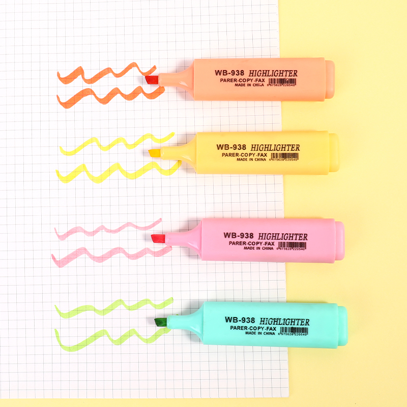 	 weibo炜搏荧光标记笔学生用荧光笔 标签笔彩色小清新糖果色记号笔详情图3