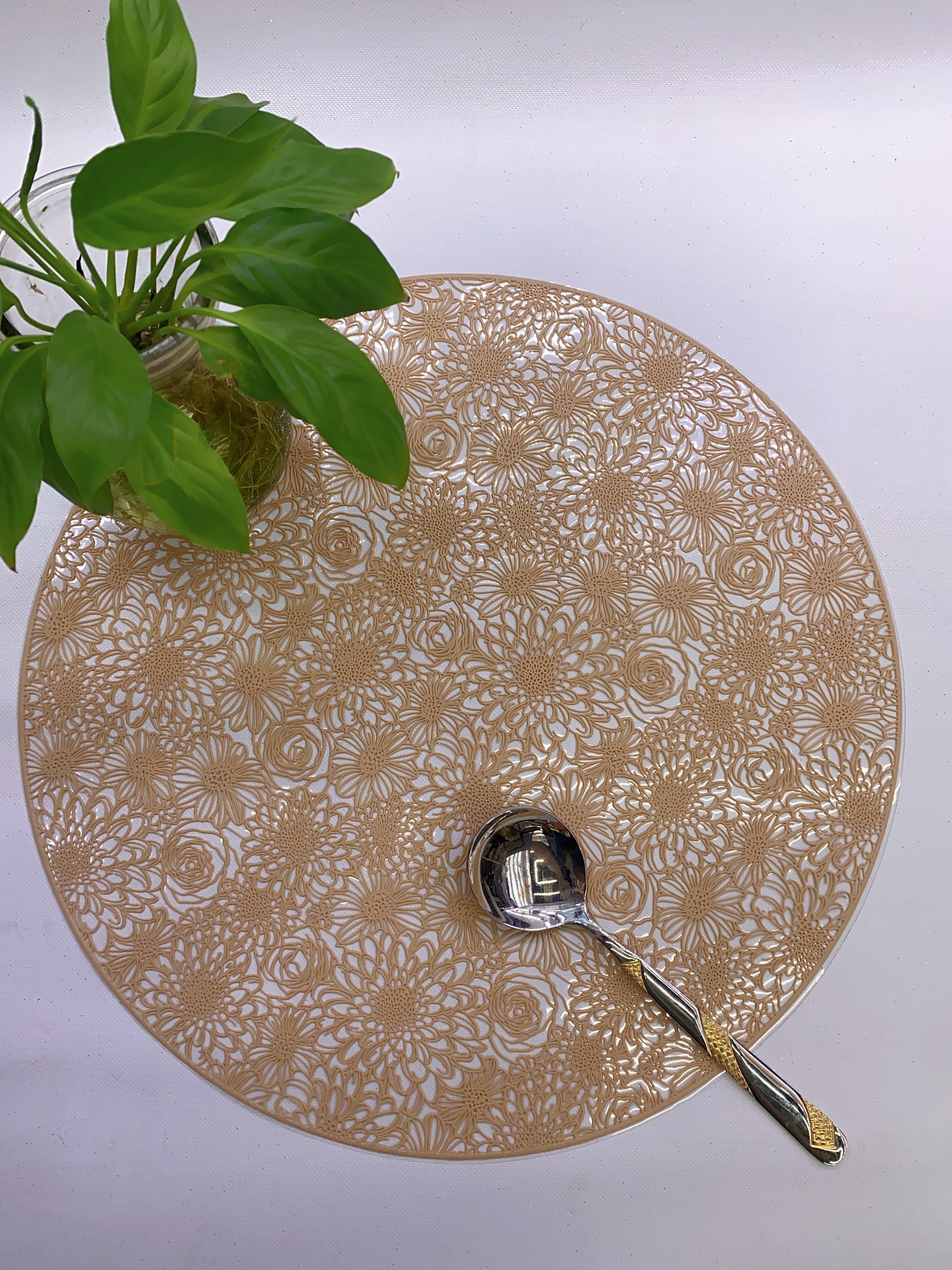 PP餐垫花海隔热垫装饰餐桌垫酒店餐厅咖啡厅西餐垫