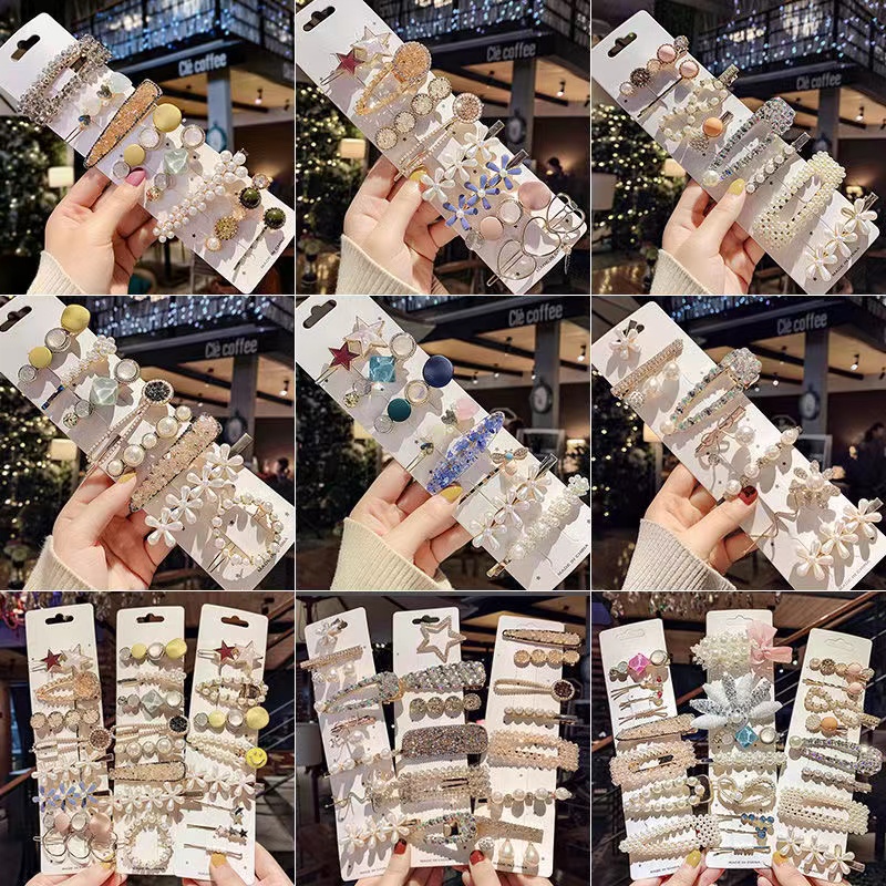 Short hair clips, headwear, pearl hair clips, adult female hair clips, side clips, teenage top clips, bangs, straight clips wholesale details Picture