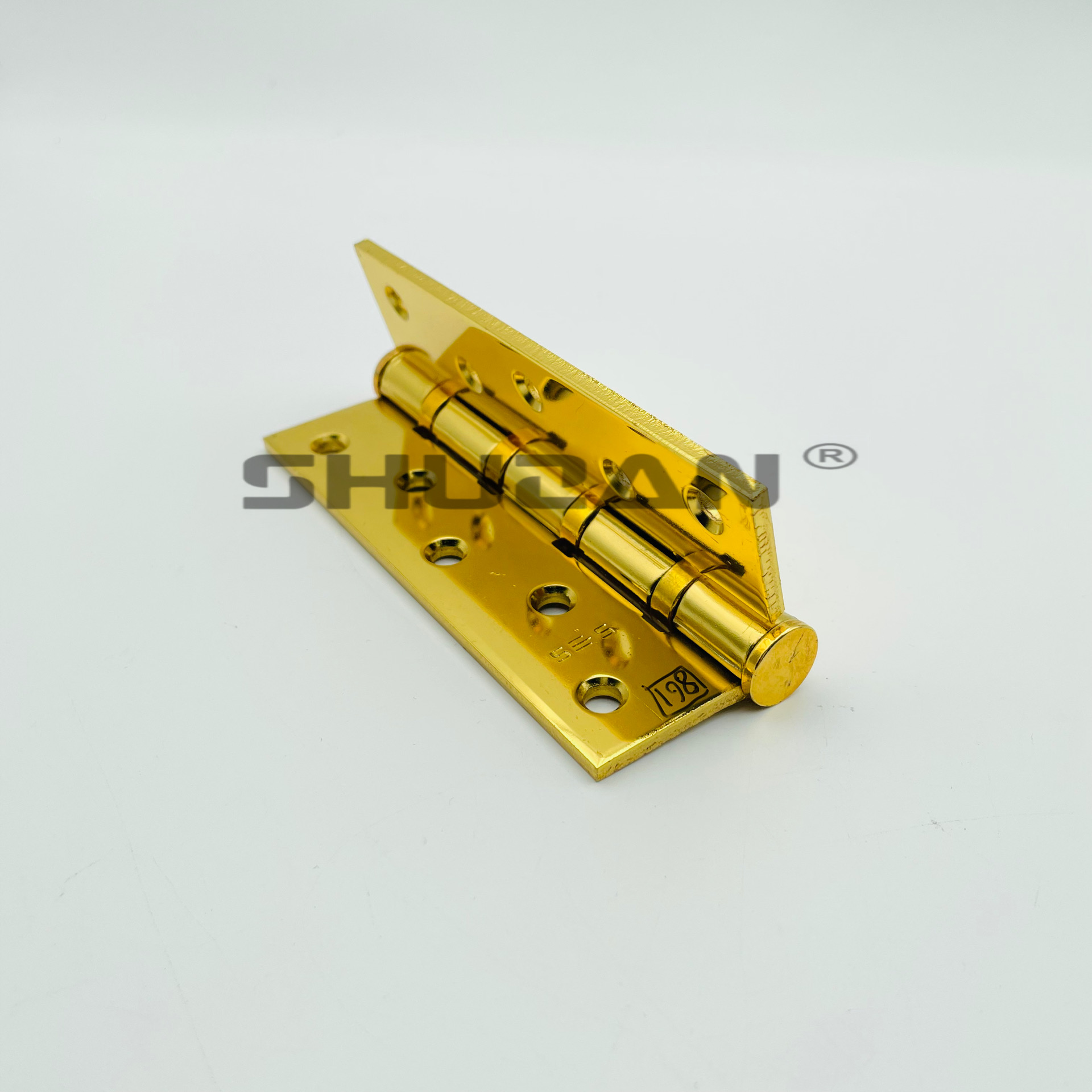 Shuzan Hardware Hydraulic Hinges, 3-door hinges, golden parallel double-opening hinges, door and window furniture hardware accessories Factory direct sales details Picture