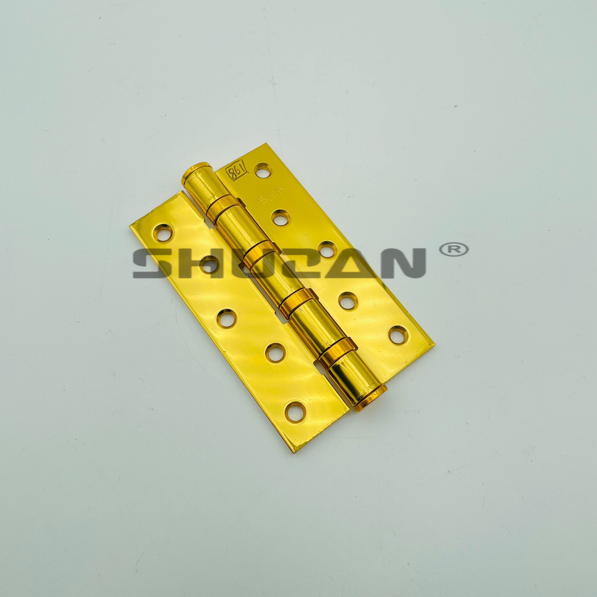 Shuzan Hardware Hydraulic Hinges, 3-door hinges, golden parallel double-opening hinges, door and window furniture hardware accessories Factory direct sales