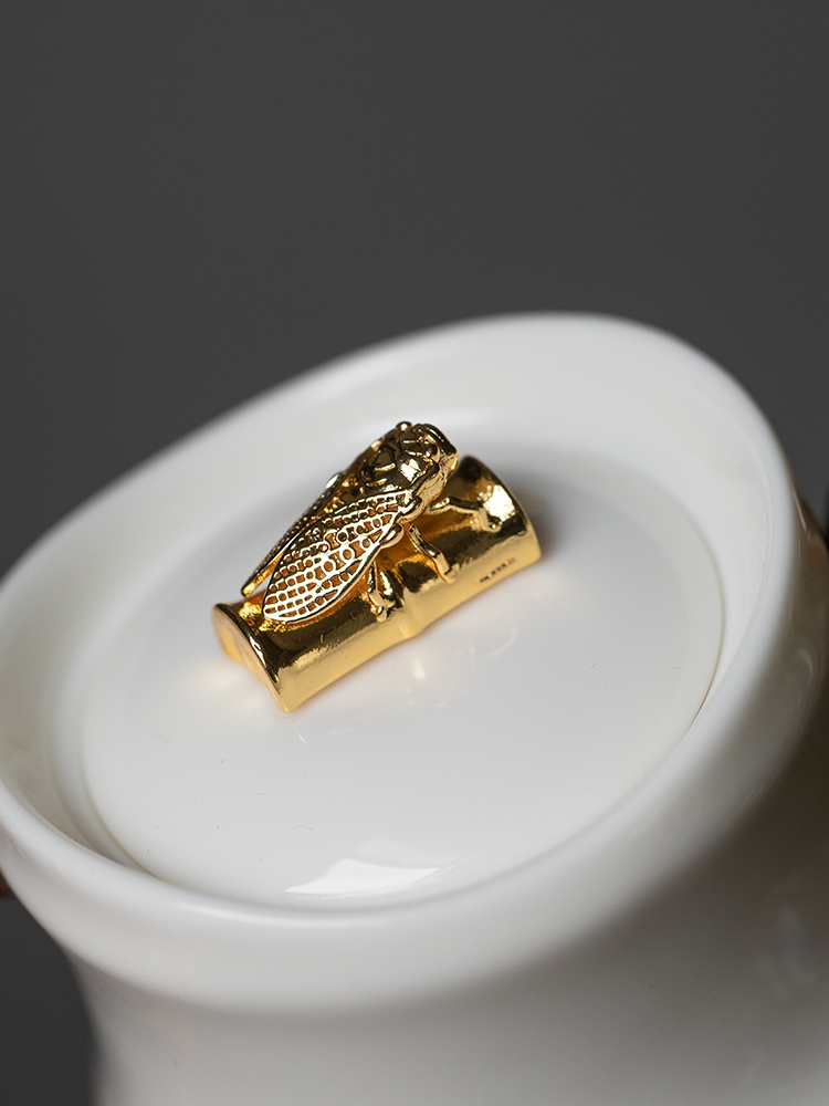 羊脂玉瓷茶具细节图