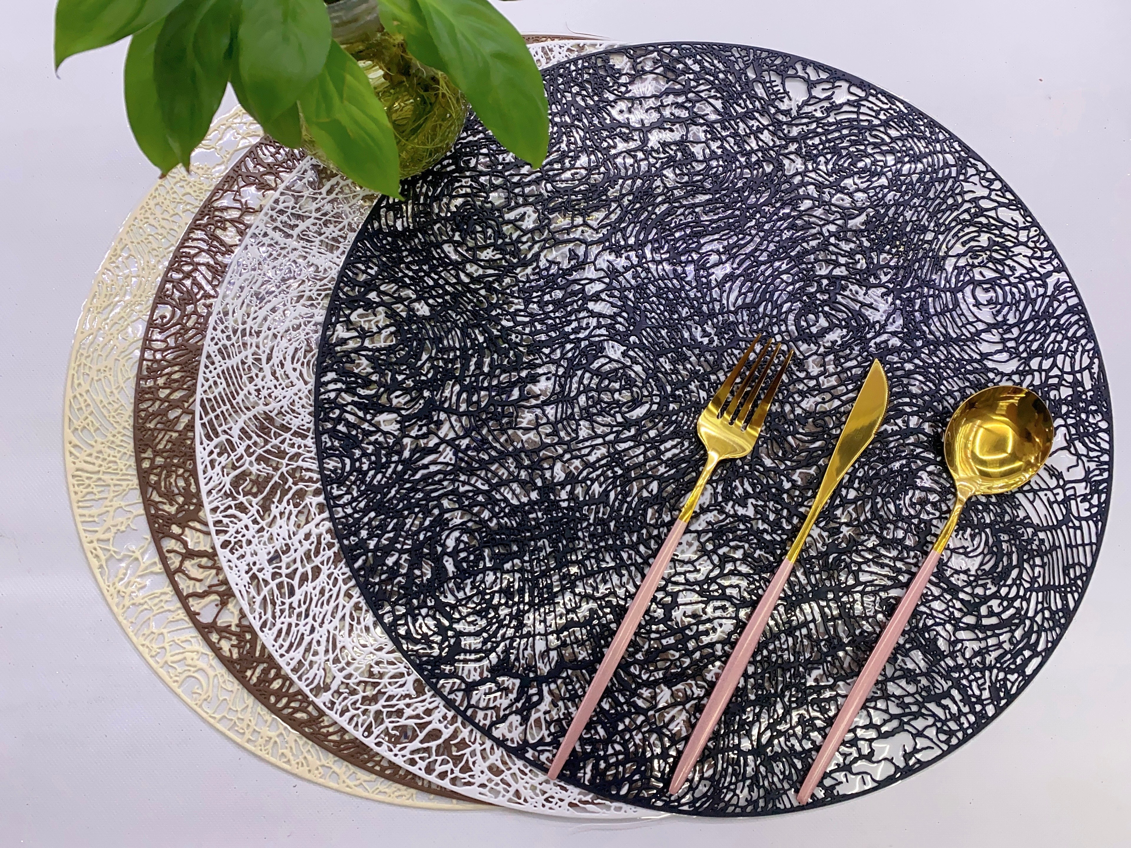 PP餐垫指纹隔热垫装饰餐桌垫酒店餐厅咖啡厅西餐垫