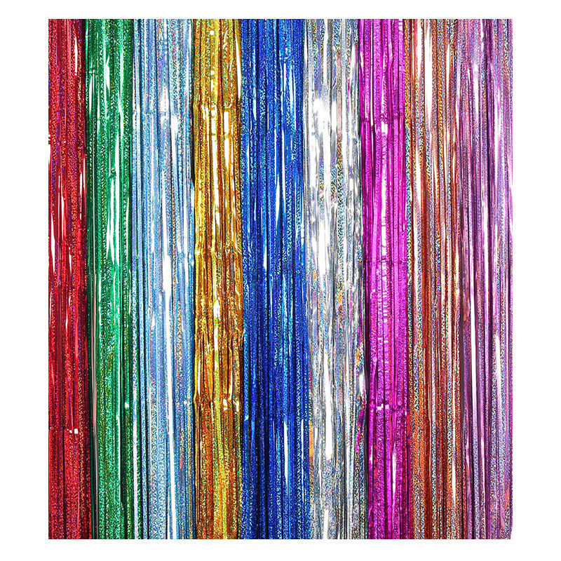 雨丝帘生日装饰场景布置儿童节日派对背景墙婚庆场地舞台装扮彩条