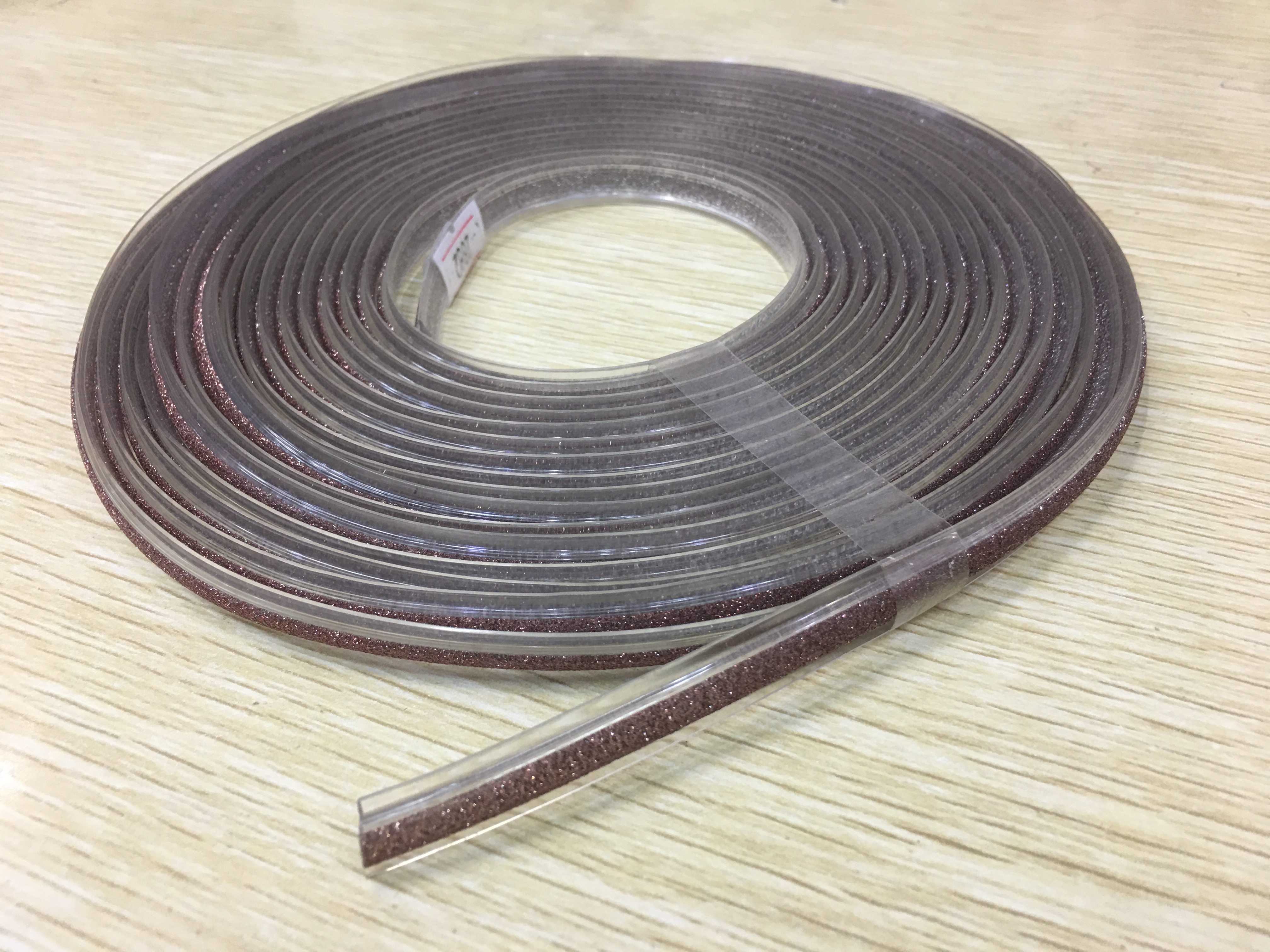 10mmm 台达研发新款高档PVC鞋面材料，PVC外贴一条格力特鞋面抽条#鞋面pvc透明条