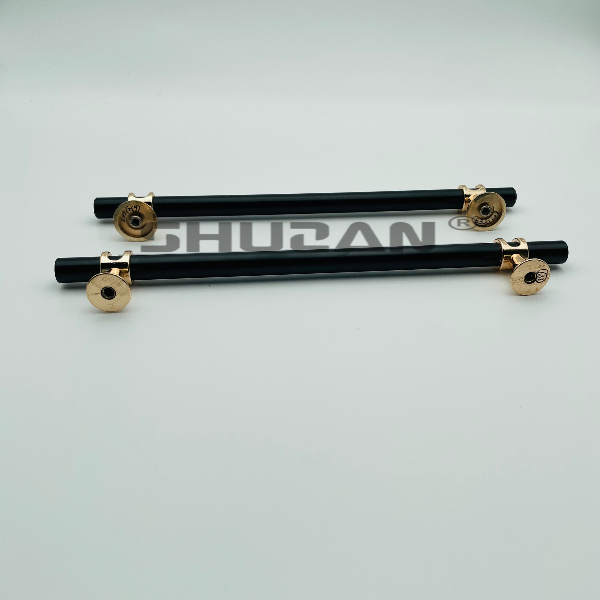 Shuzan 304 handle wooden cabinet door handle, black wooden, modern and simple handle, children's cartoon cabinet door furniture handle factory direct sales Specification image