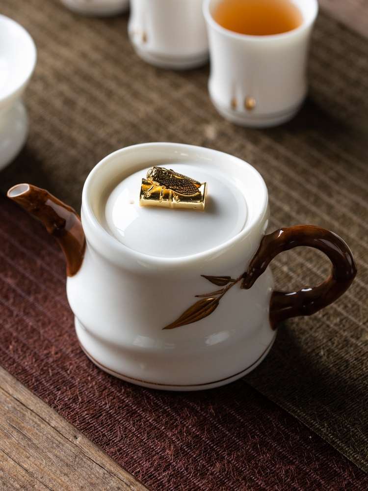 羊脂玉瓷茶具产品图