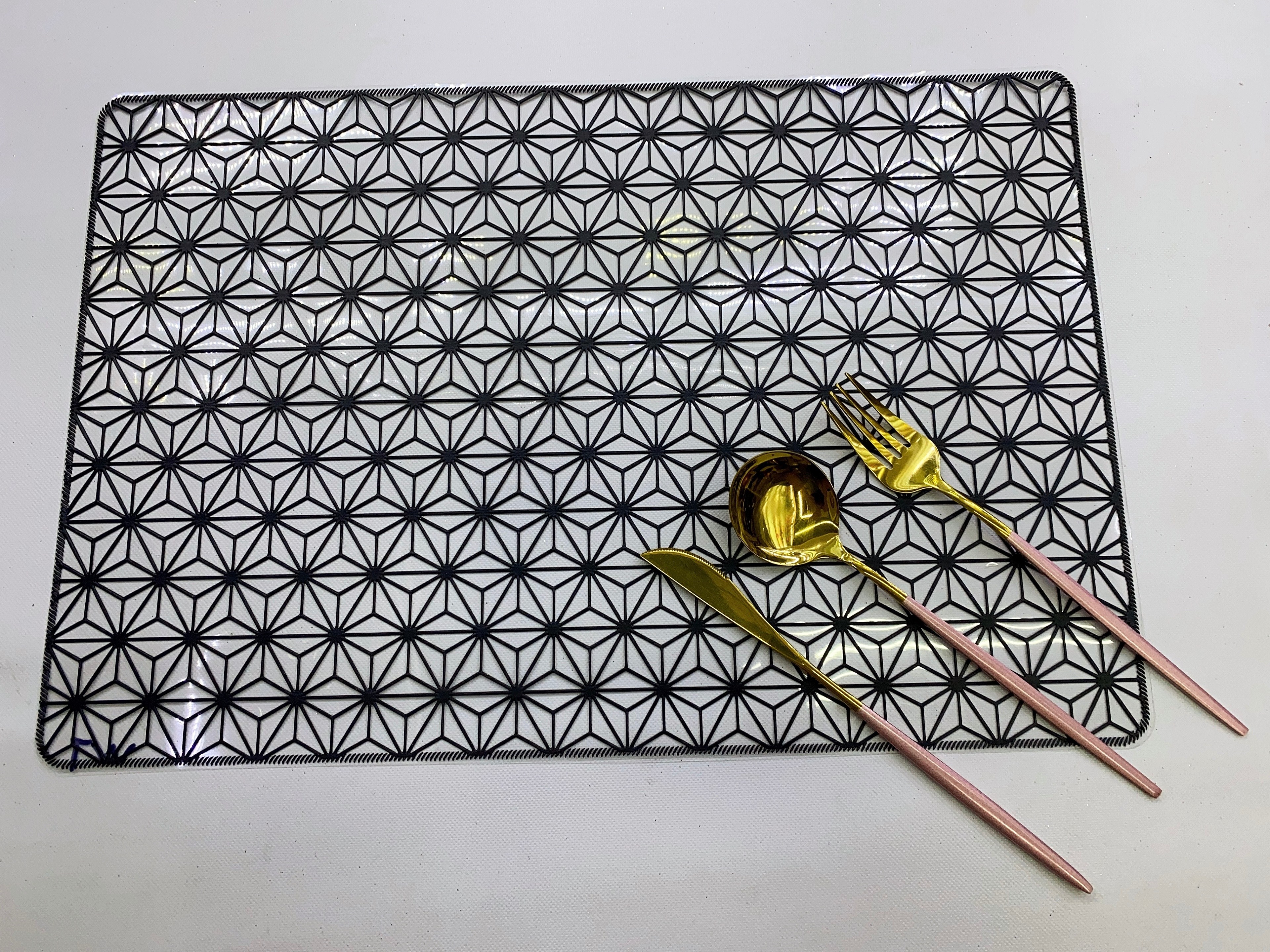 餐垫PVC防/隔热垫/西餐垫白底实物图