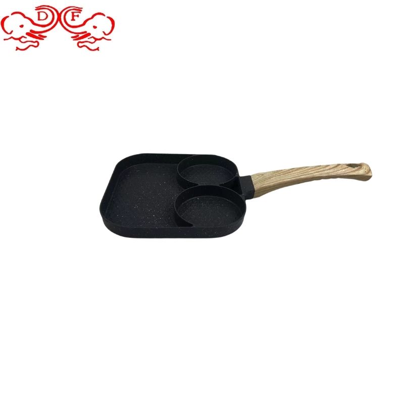 DF99744 Cast iron pan, egg frying pan, deep-fried egg burger, home egg dumpling pan, non-stick flat pan, teppanyaki frying pan, mica stone flat pan, DF Trading House details Picture