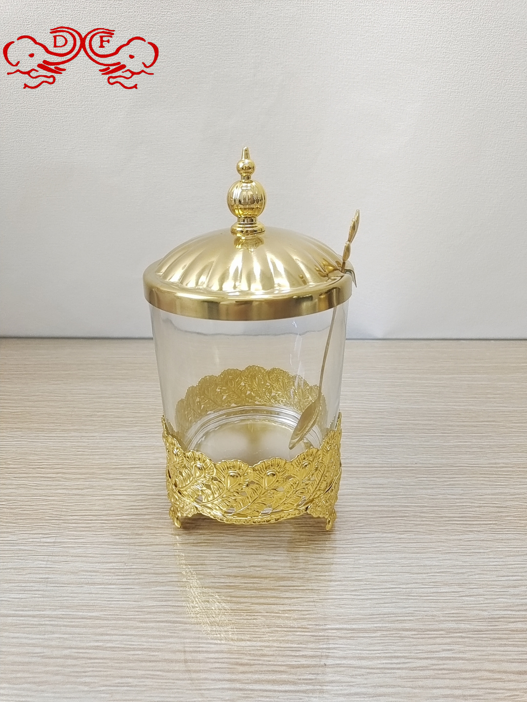 DF99118糖果罐玻璃收纳盒首饰盒咖啡方糖储物罐带盖水果碗调料盒茶叶罐烟缸回礼罐套装储物罐DF Trading hou