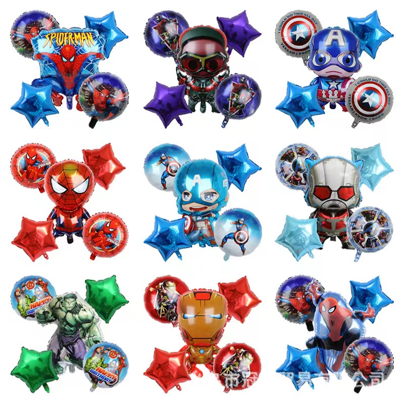 Avengers: Spider-Man Happy Birthday Aluminum film Balloon Party Male scene decoration supplies Background wall decoration