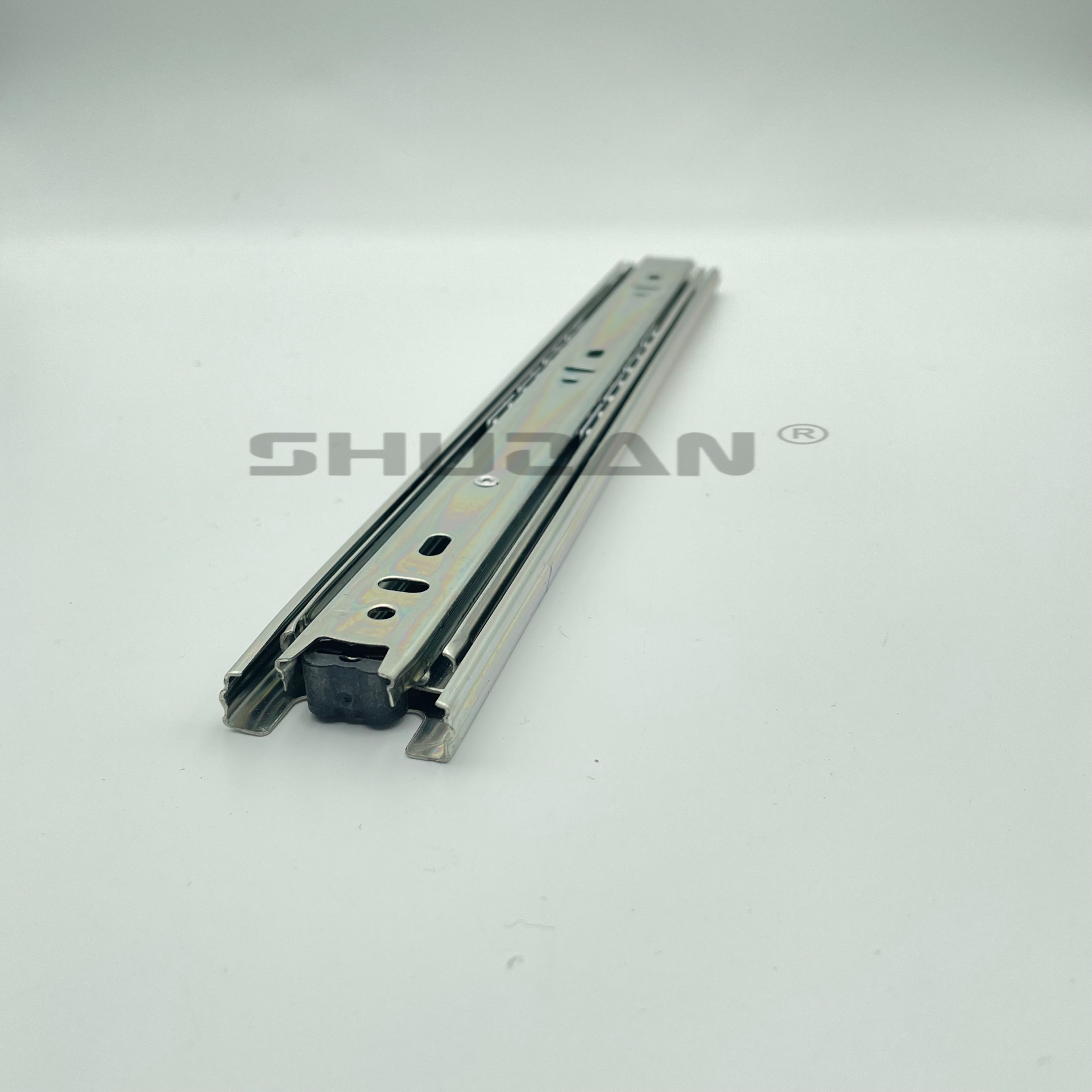 Shuzan XX brand drawer track three-section telescopic buffer damping slide rail, modern furniture hardware slide rail, silent design Application Scenario
