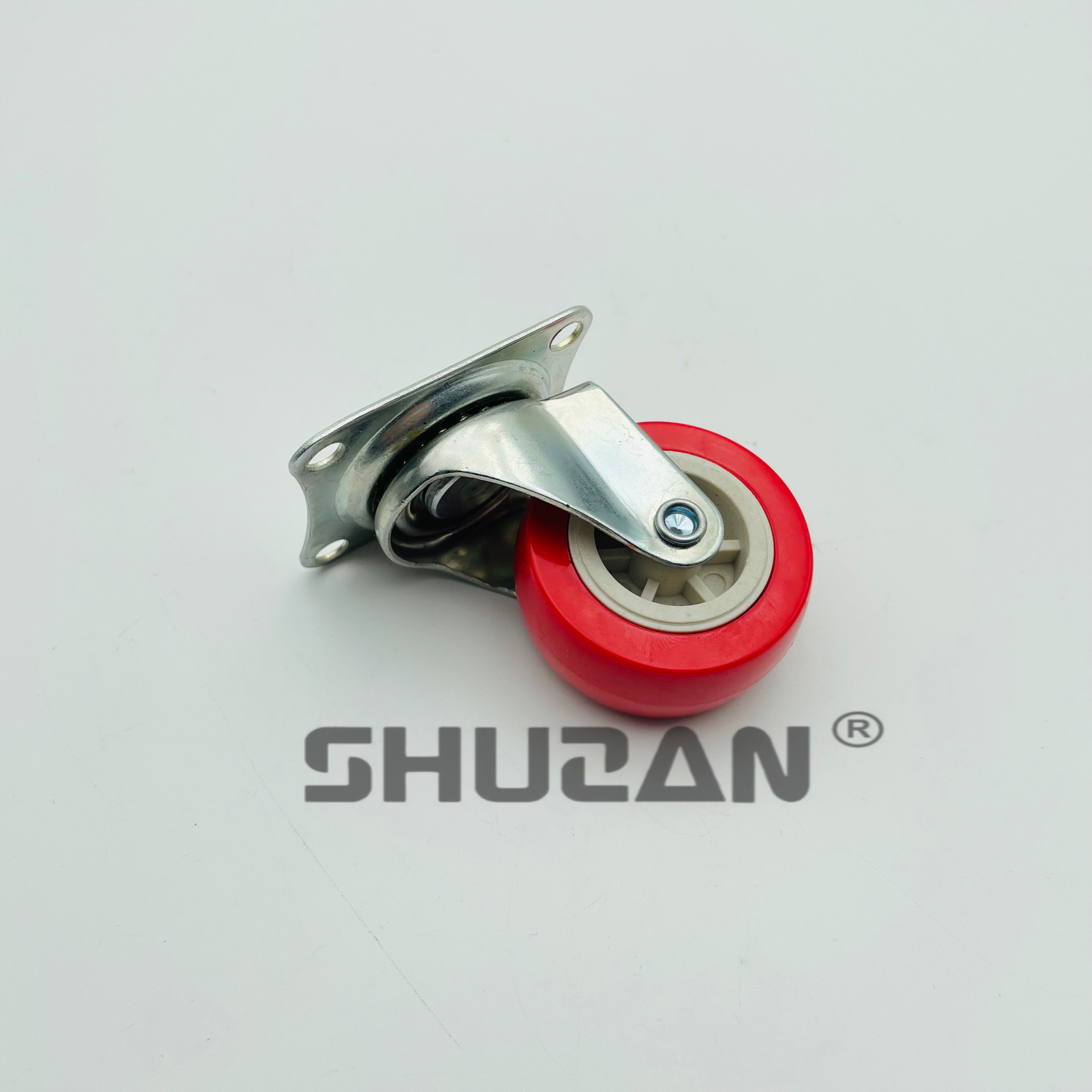 Shuzan XX brand silent and wear-resistant tires, grade red rubber casters, tool cart tires, flatbed carts, handcart special casters, factory direct sales Specification image