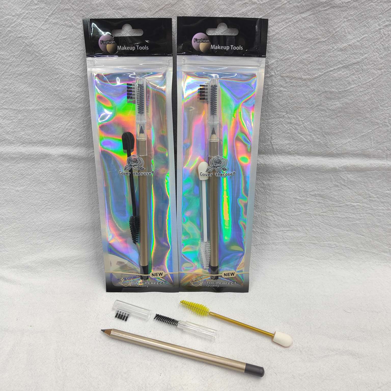 玫瑰A359#2支单支刷睫毛刷眉梳海绵头眉笔组合化妆刷26414仙得丽化妆工具