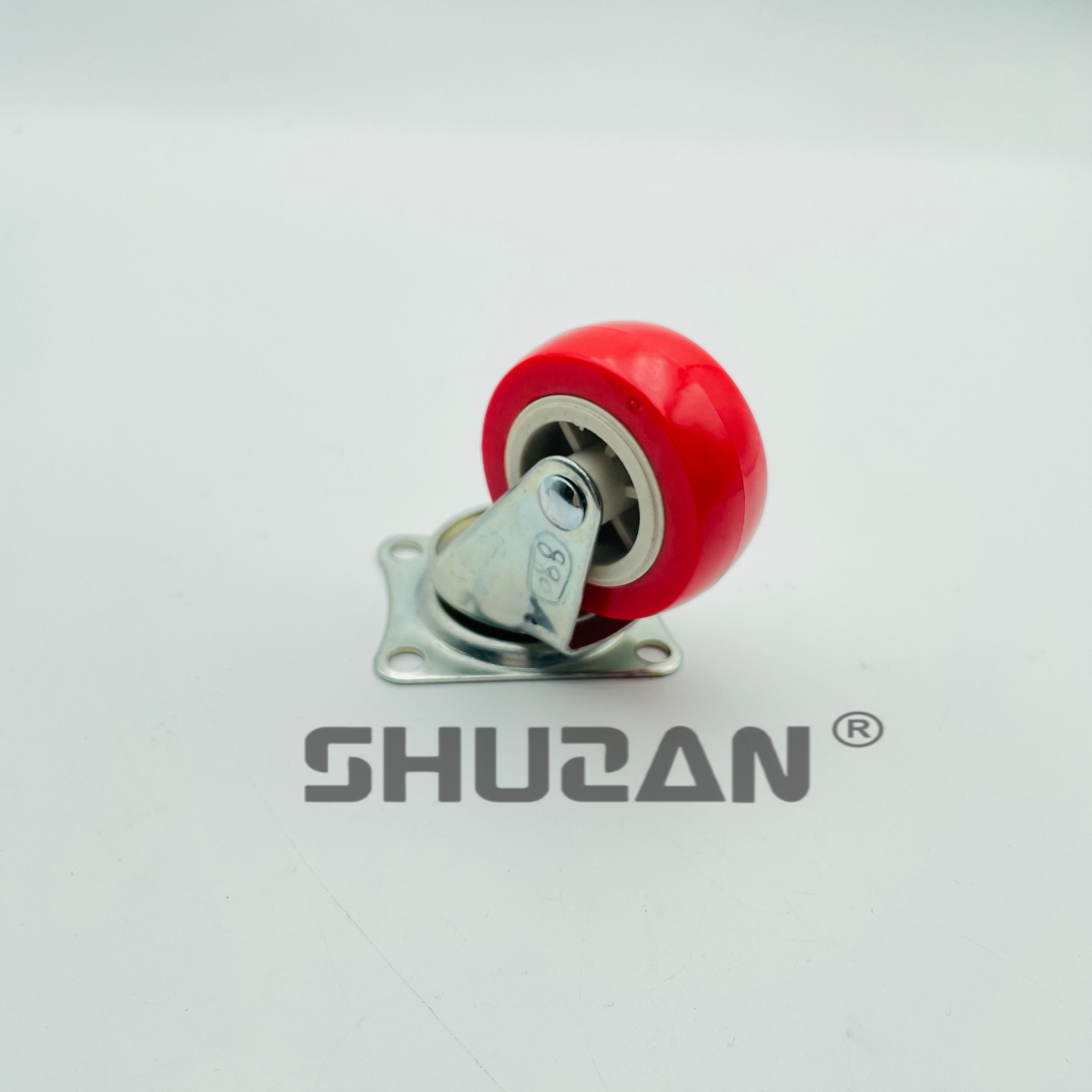 Shuzan XX brand silent and wear-resistant tires, grade red rubber casters, tool cart tires, flatbed carts, handcart special casters, factory direct sales details Picture
